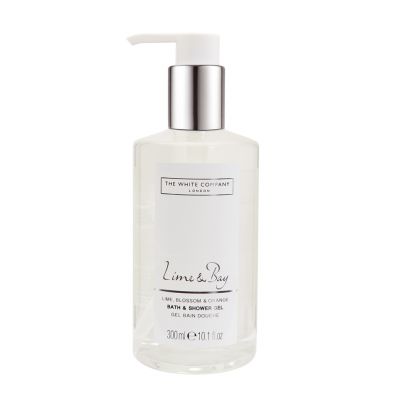 The White Company Lime&Bay 300ml Bath & Shower Gel in bottle Cannes with Pump