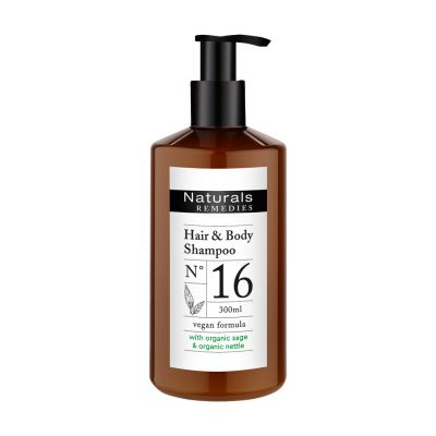 Naturals REMEDIES - Hair & Body Shampoo In Pump Dispenser, 300 ml