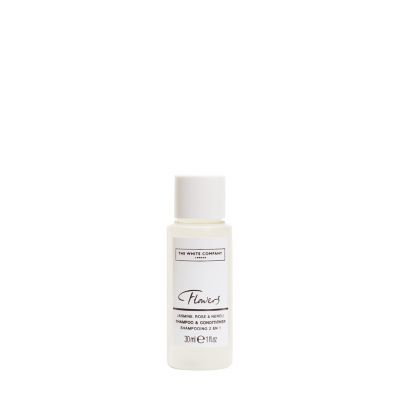 The White Company Flowers 30ml Shampoo with Conditioner in bottle