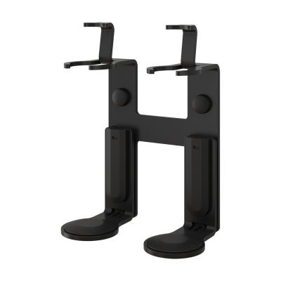 Pump Dispenser - Double bracket in black, for screwing and gluing