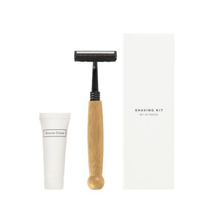 EcoClassic Shaving Kit: Bamboo-handle Razor, 7 ml / 0.24 fl. oz. Shaving Cream