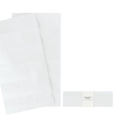 EcoClassic Sanitary Bags: White paper, 2 pcs